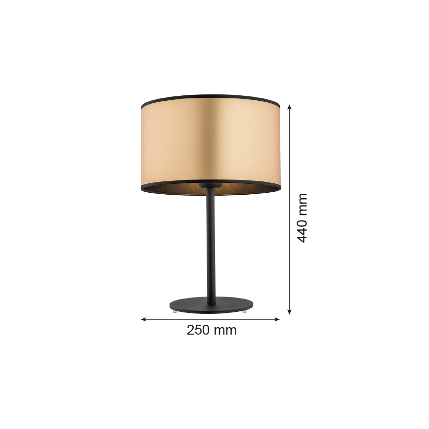 Argon 4297 - Stolná lampa KARIN 1xE27/15W/230V mosadz/čierna