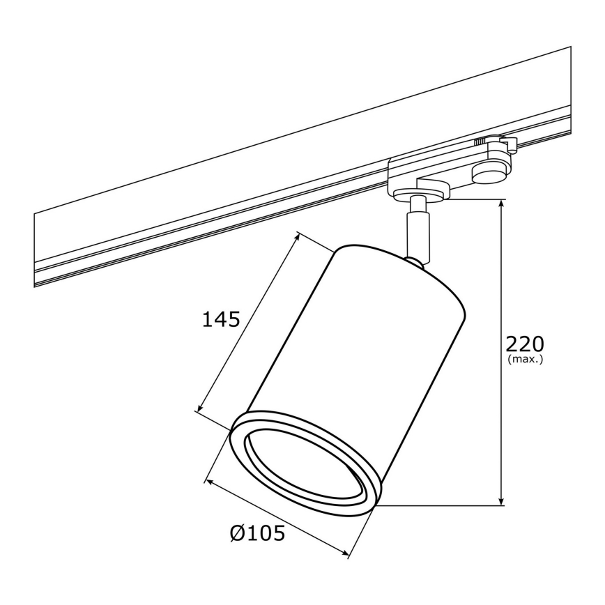 Argon 4303 - Bodové svietidlo do lištového systému DELF 1xE27/15W/230V zlatá