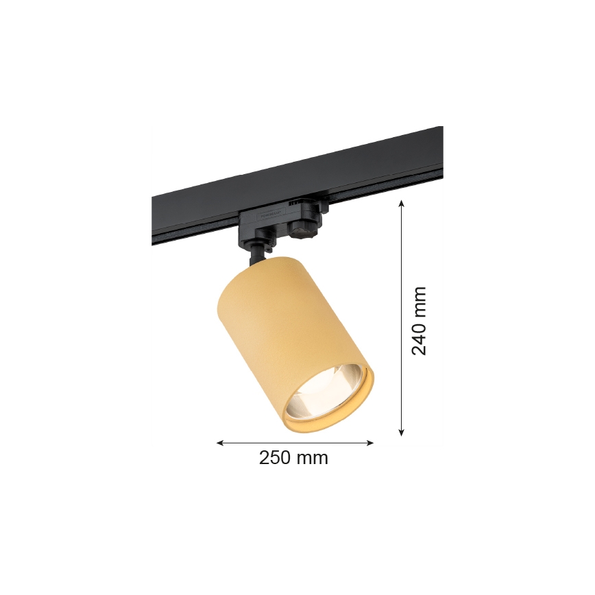 Argon 4304 - Bodové svietidlo do lištového systému BERGEN 1xE27/15W/230V zlatá