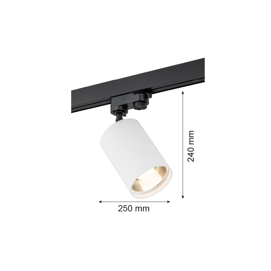 Argon 4305 - Bodové svietidlo do lištového systému BERGEN 1xE27/15W/230V biela