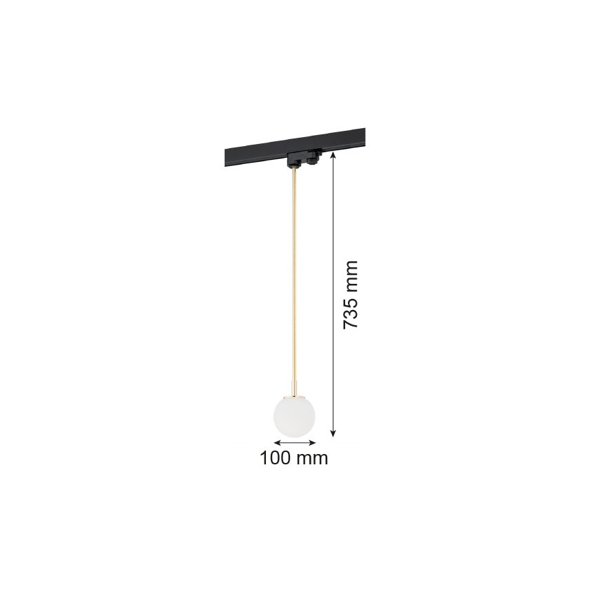 Argon 4308 - Luster na tyči do lištového systému BANG 1xG9/6W/230V mosadz