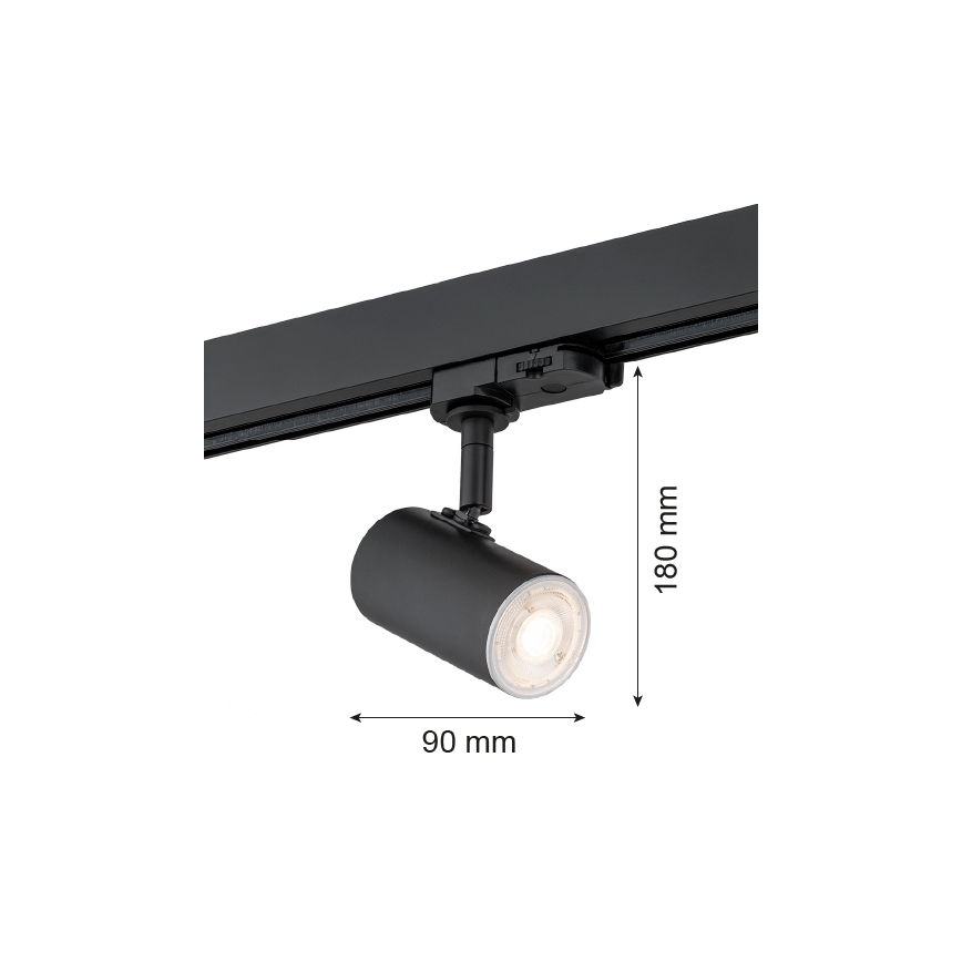Argon 4329 - Bodové svietidlo do lištového systému HORTA 1xGU10/5W/230V čierna