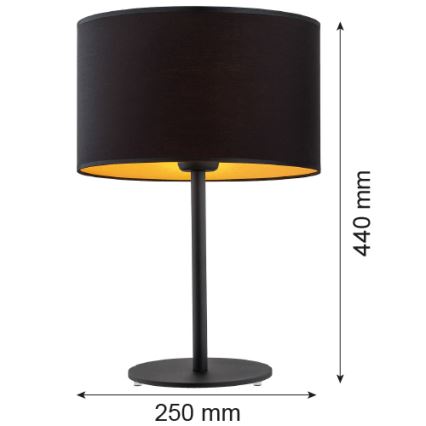 Argon 4342 - Stolná lampa KARIN 1xE27/15W/230V čierna