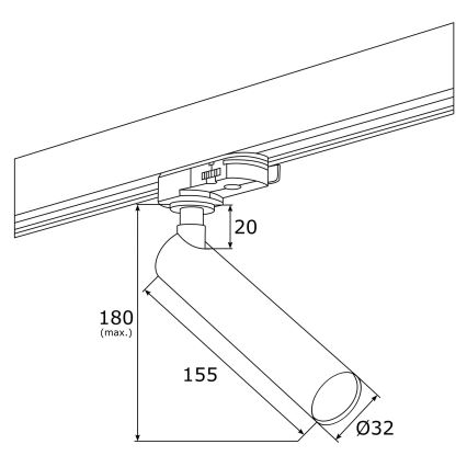 Argon 4353 - LED Bodové svietidlo do lištového systému ELBRUS LED/4,5W/230V biela