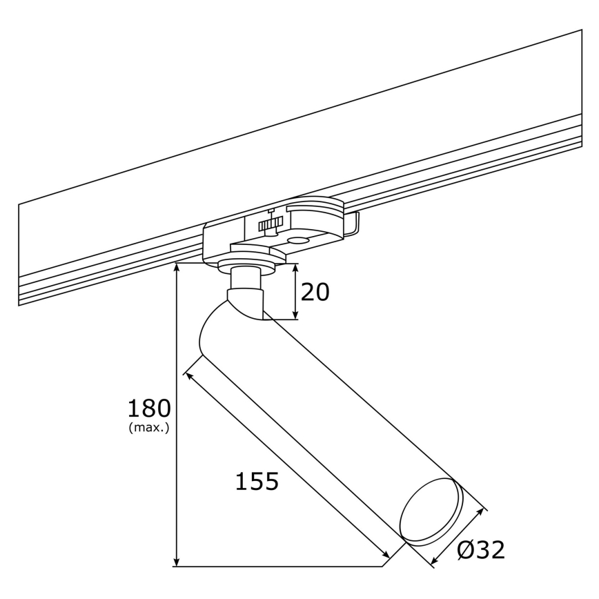 Argon 4353 - LED Bodové svietidlo do lištového systému ELBRUS LED/4,5W/230V biela