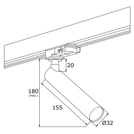 Argon 4355 - LED Bodové svietidlo do lištového systému ELBRUS LED/4,5W/230V čierna