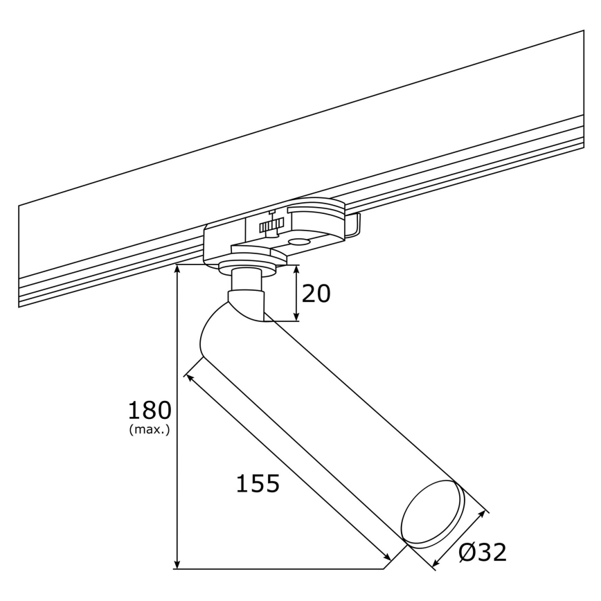 Argon 4355 - LED Bodové svietidlo do lištového systému ELBRUS LED/4,5W/230V čierna