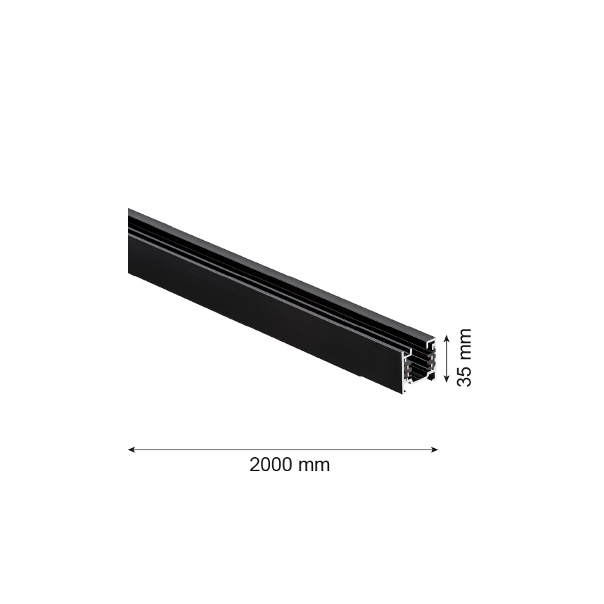 Argon 4380 - Lištový systém 2 m čierna