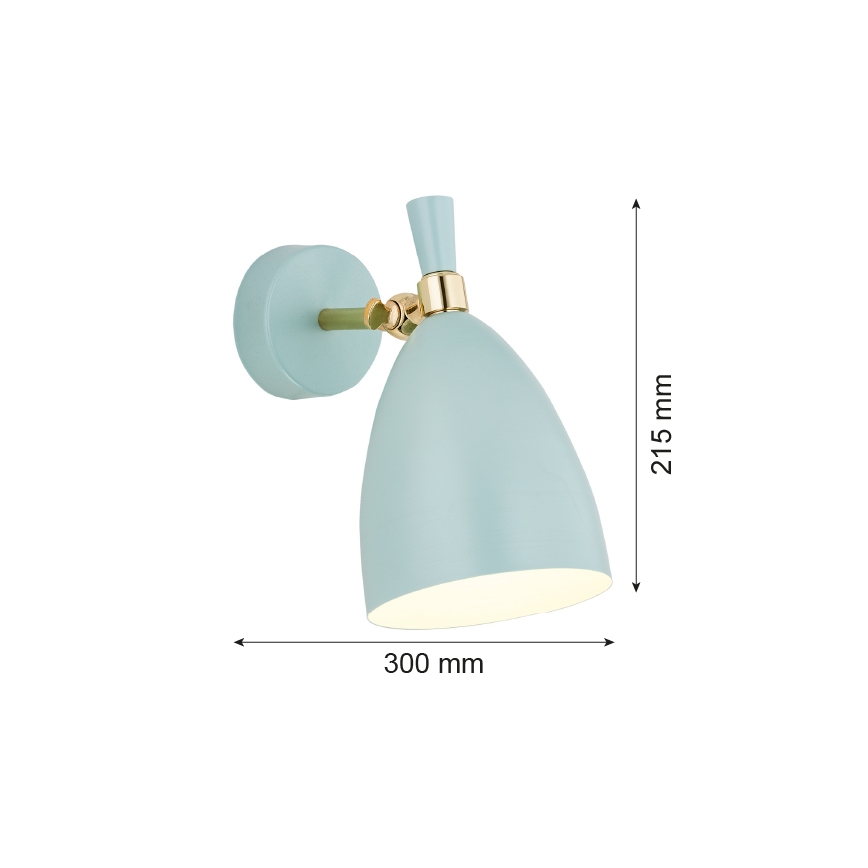 Argon 4700 - Nástenné svietidlo CHARLOTTE 1xE27/15W/230V modrá/zlatá