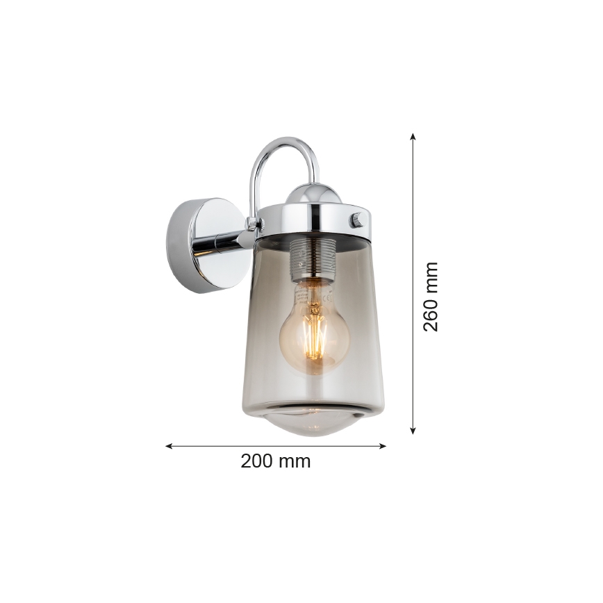 Argon 4718 - Kúpeľňové nástenné svietidlo PASADENA 1xE27/15W/230V IP44