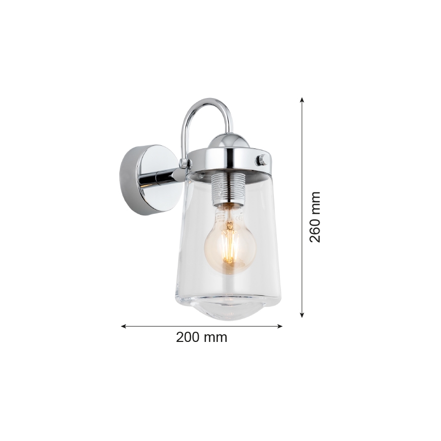 Argon 4719 - Kúpeľňové nástenné svietidlo PASADENA 1xE27/15W/230V IP44