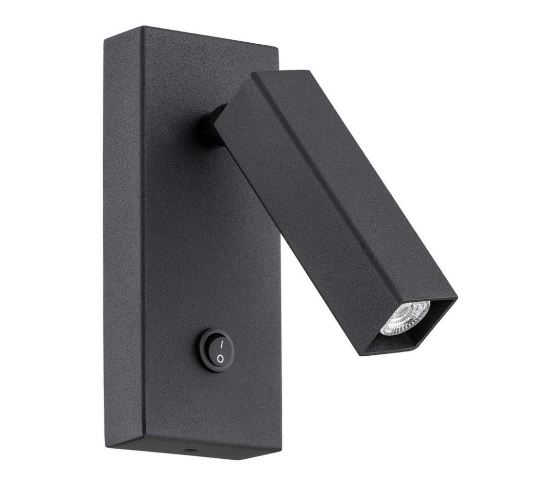 Argon Argon 4723 - Nástenné bodové svietidlo ROCK 1xG9/6W/230V čierna
