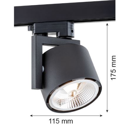 Argon 4751 - LED Bodové svietidlo do lištového systému ALTO 1xGU10-AR111/12W/230V čierna