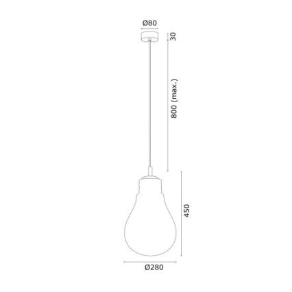 Argon 4879 - Luster na lanku JESSE 1xE27/15W/230V zlatá/biela