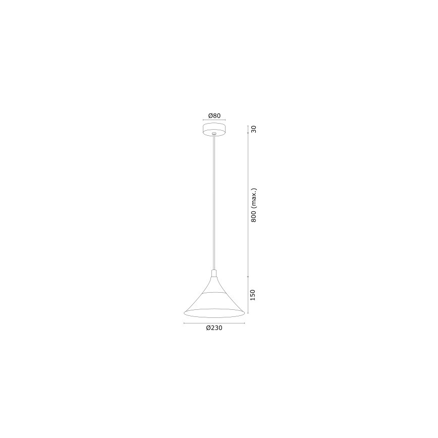 Argon 4903 - Luster na lanku MASSETO 1xE27/15W/230V čierna/zlatá