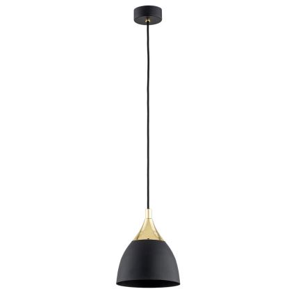 Argon 4905 - Luster na lanku MURANO 1xE27/15W/230V čierna/zlatá