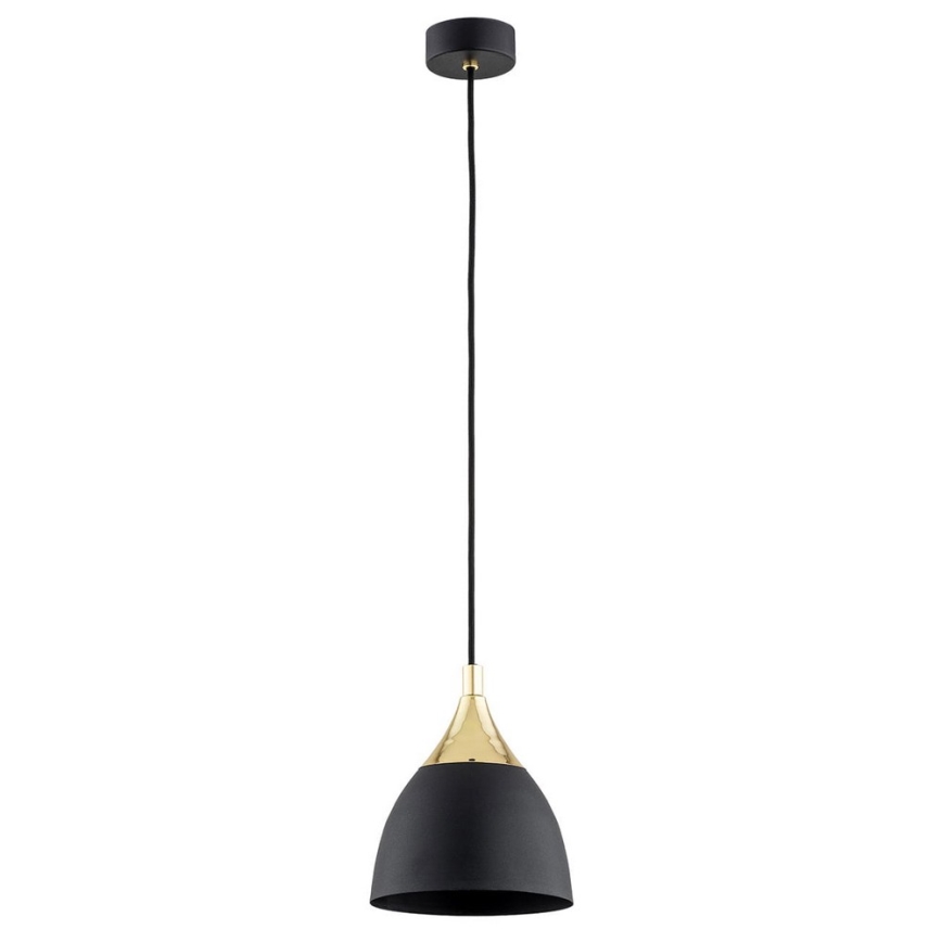 Argon 4905 - Luster na lanku MURANO 1xE27/15W/230V čierna/zlatá