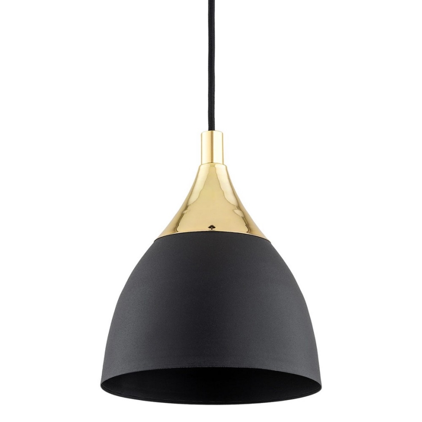 Argon 4905 - Luster na lanku MURANO 1xE27/15W/230V čierna/zlatá