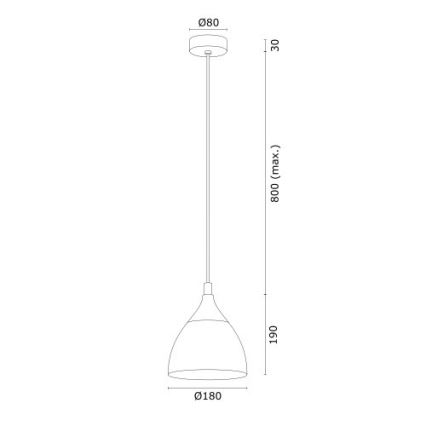 Argon 4905 - Luster na lanku MURANO 1xE27/15W/230V čierna/zlatá