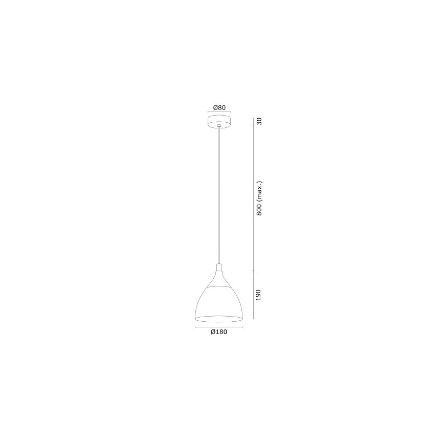 Argon 4905 - Luster na lanku MURANO 1xE27/15W/230V čierna/zlatá