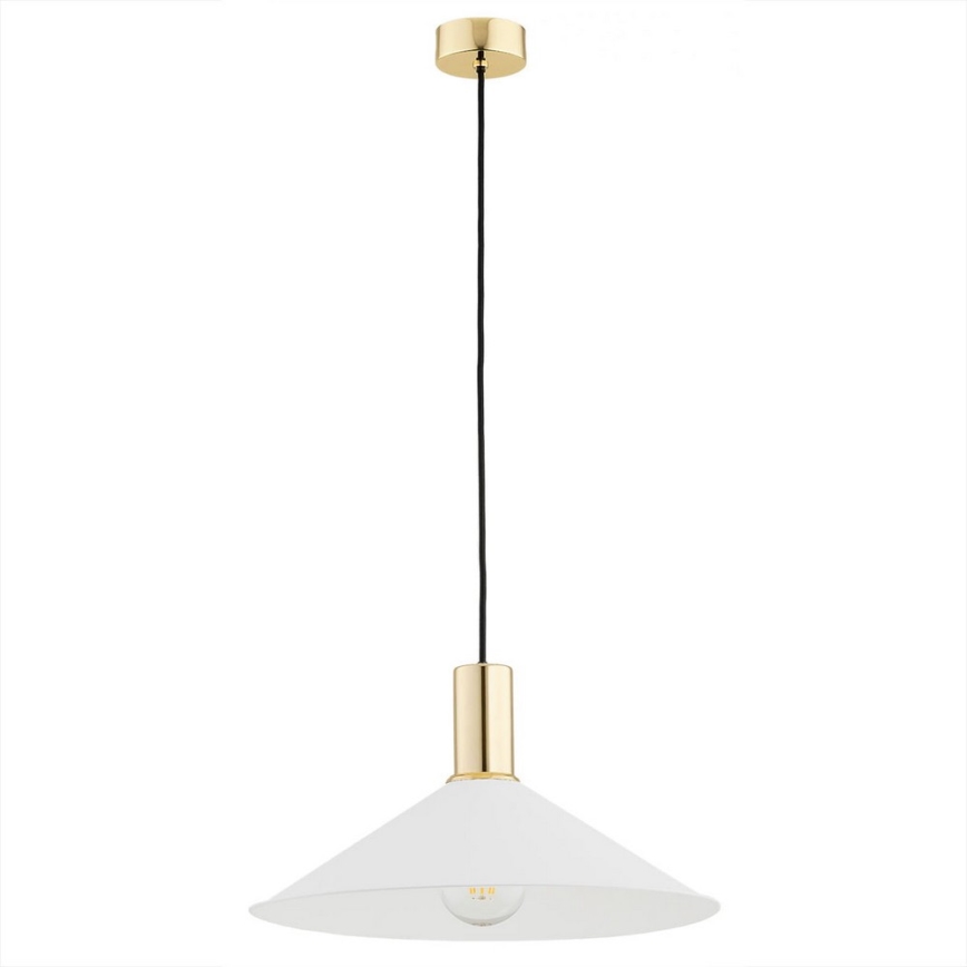 Argon 4911 - Luster na lanku MINORI 1xE27/15W/230V biela/zlatá