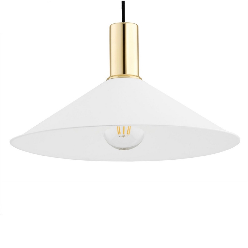 Argon 4911 - Luster na lanku MINORI 1xE27/15W/230V biela/zlatá