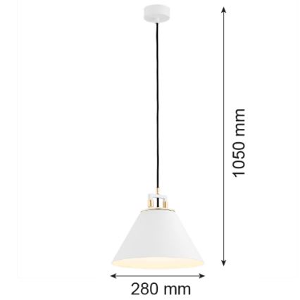 Argon 4914 - Luster na lanku ORTE 1xE27/15W/230V biela