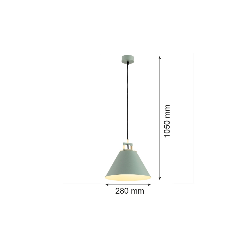 Argon 4916 - Luster na lanku ORTE 1xE27/15W/230V zelená