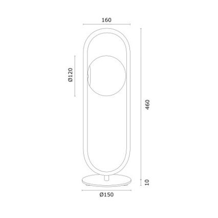 Argon 4992 - Stolná lampa ROVETTO 1xG9/6W/230V čierna/zlatá