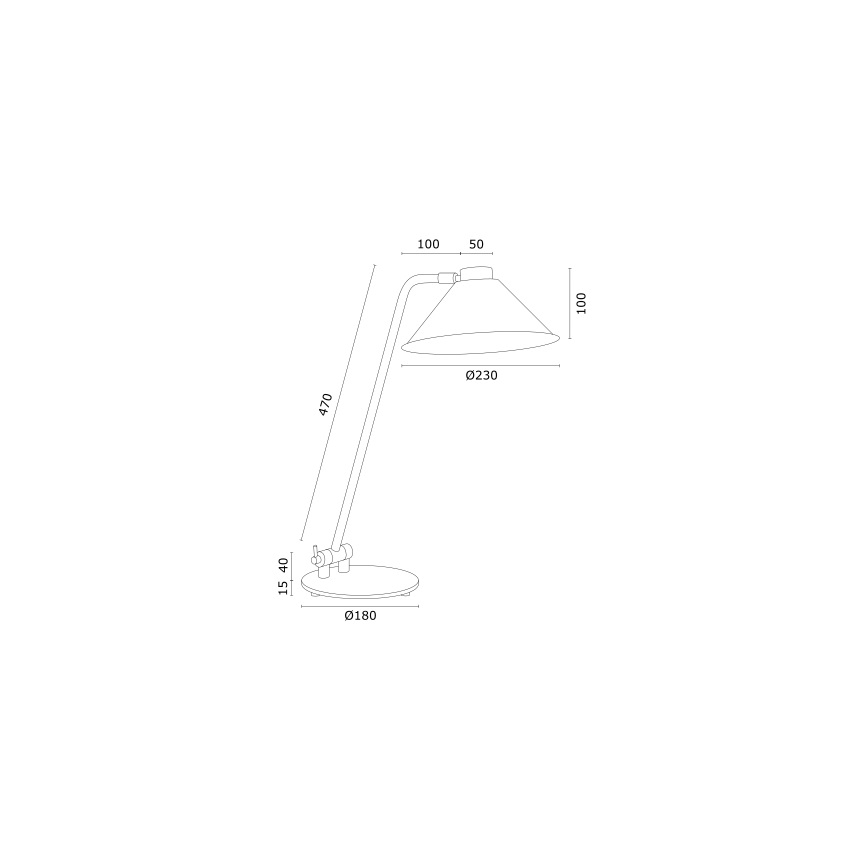 Argon 4996 - Stolná lampa GABIAN 1xE27/15W/230V biela