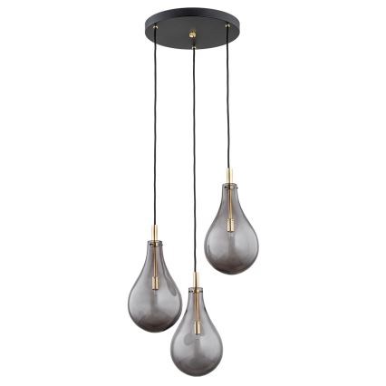 Argon 6105 - Luster na lanku OAKLAND 3xG9/6W/230V čierna
