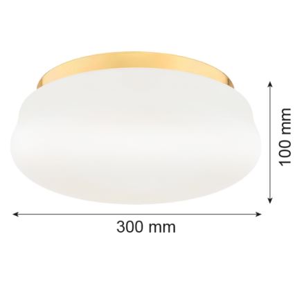 Argon 6142 - Stropné svietidlo OMBRA 3xE27/15W/230V zlatá/biela