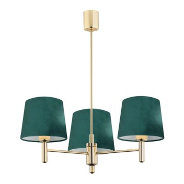 Argon 6192 - Luster na tyči PONTE 3xE27/15W/230V zelená/mosadz