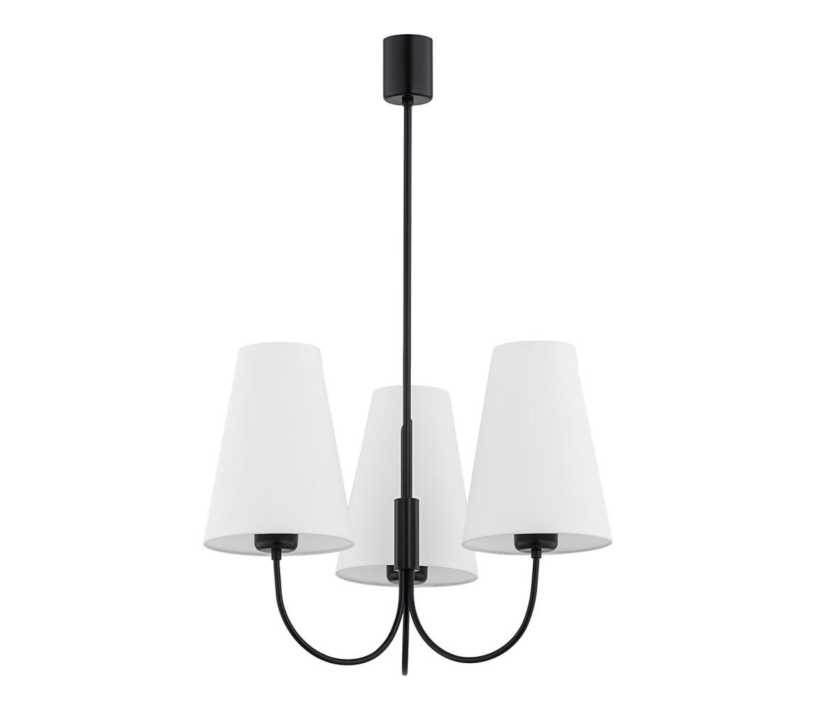 Argon Argon 6268 - Luster na tyči SAFIANO 3xE27/15W/230V čierna