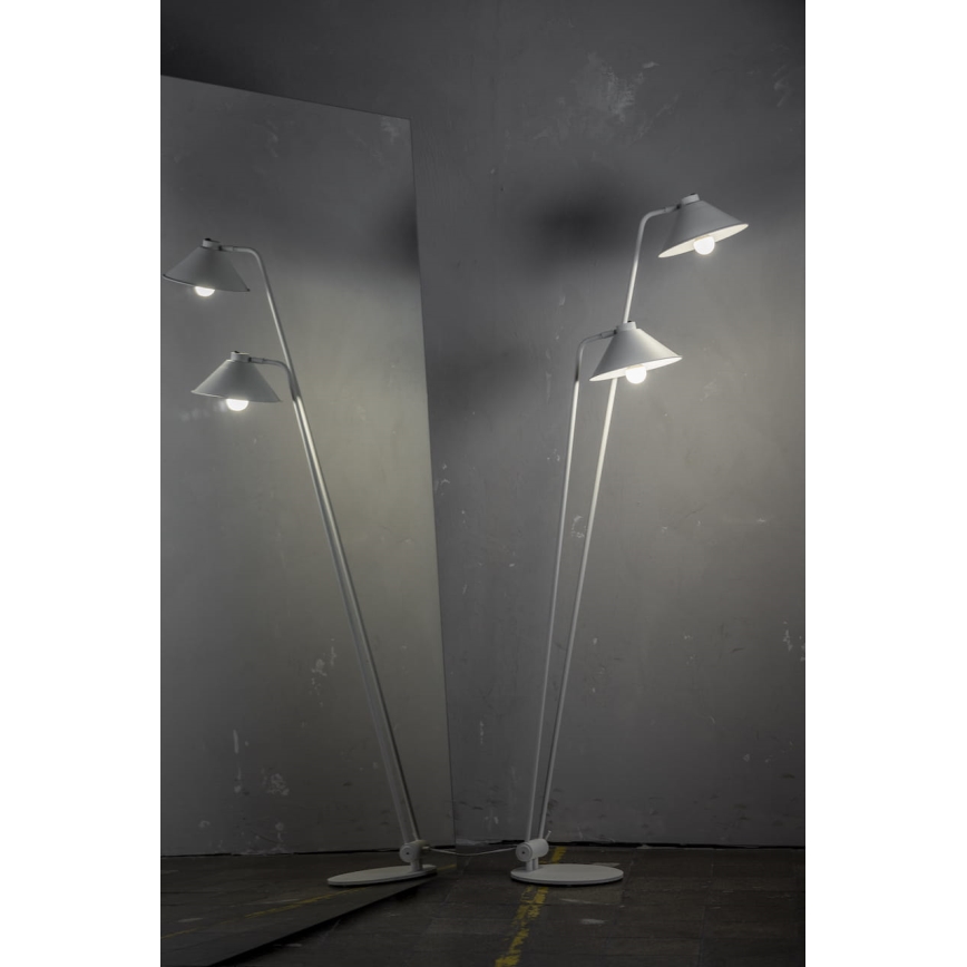 Argon 7074 - Stojacia lampa GABIAN 2xE27/15W/230V biela