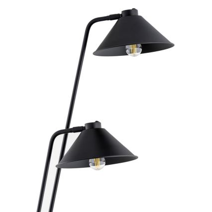 Argon 7075 - Stojacia lampa GABIAN 2xE27/15W/230V čierna