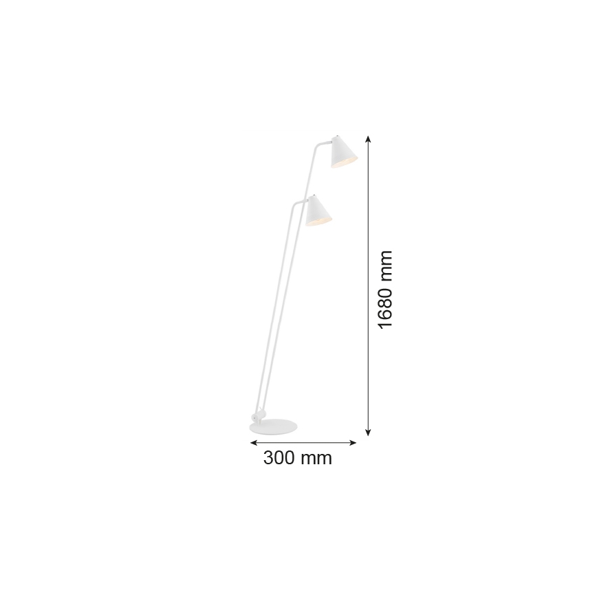 Argon 7076 - Stojacia lampa AVALONE 2xE27/15W/230V biela