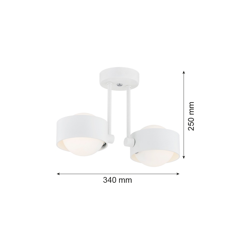 Argon 7088 - Luster na tyči MASSIMO PLUS 2xG9/6W/230V biela