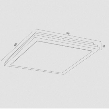 Argon 7146 - Stropné svietidlo CASERTA 2xE27/15W/230V 32x32 cm