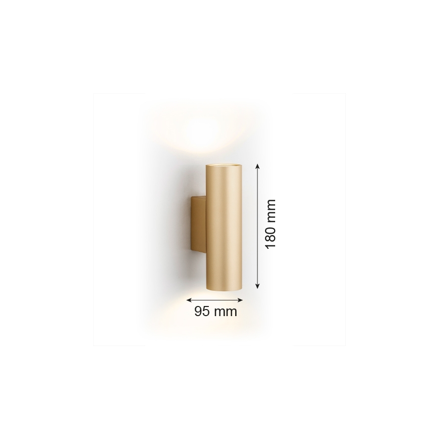 Argon 7178 - Nástenné svietidlo MITOS PLUS 2xGU10/5W/230V zlatá