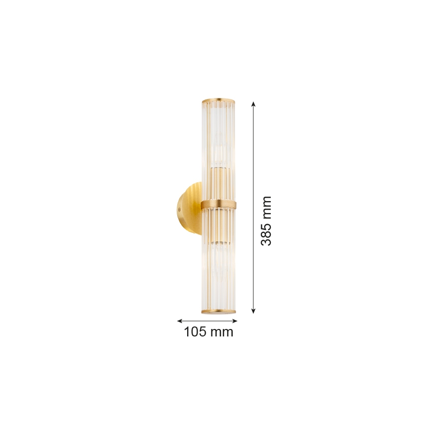 Argon 7203 - Nástenné svietidlo HAMPTON 2xE14/7W/230V zlatá