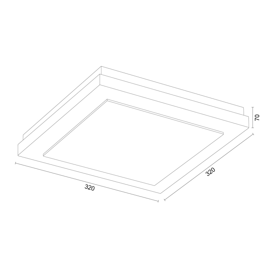 Argon 7267 - Stropné svietidlo TABOR 2xE27/15W/230V 32x32 cm béžové