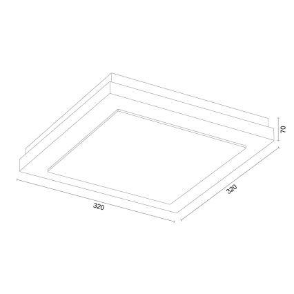 Argon 7268 - Stropné svietidlo TABOR 2xE27/15W/230V 32x32 cm terakotové