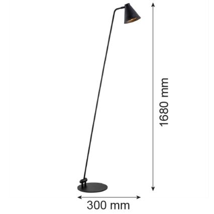 Argon 8003 - Stojacia lampa AVALONE 1xE27/15W/230V čierna