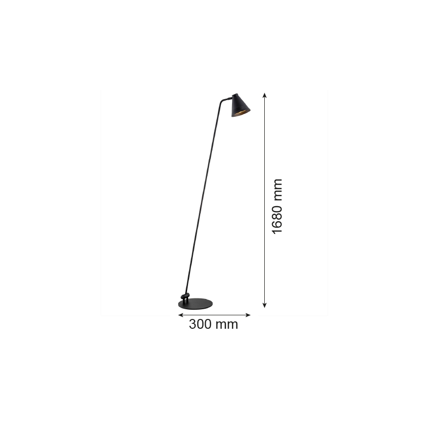 Argon 8003 - Stojacia lampa AVALONE 1xE27/15W/230V čierna
