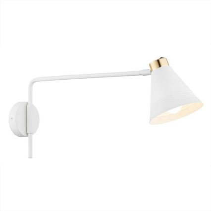 Argon 8007 - Nástenná lampa AVALONE 1xE27/15W/230V 57 cm biela/zlatá