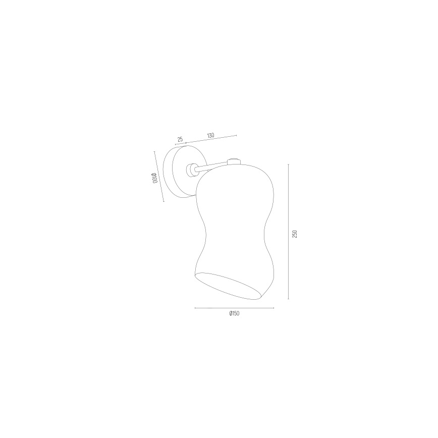 Argon 8046 - Nástenná lampa SALERNO 1xE27/15W/230V zlatá