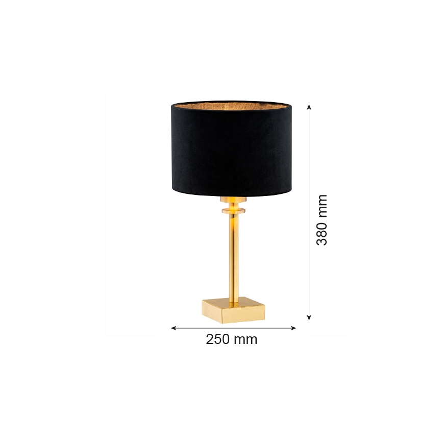 Argon 8049 - Stolná lampa ABBANO 1xE27/15W/230V mosadz/čierna