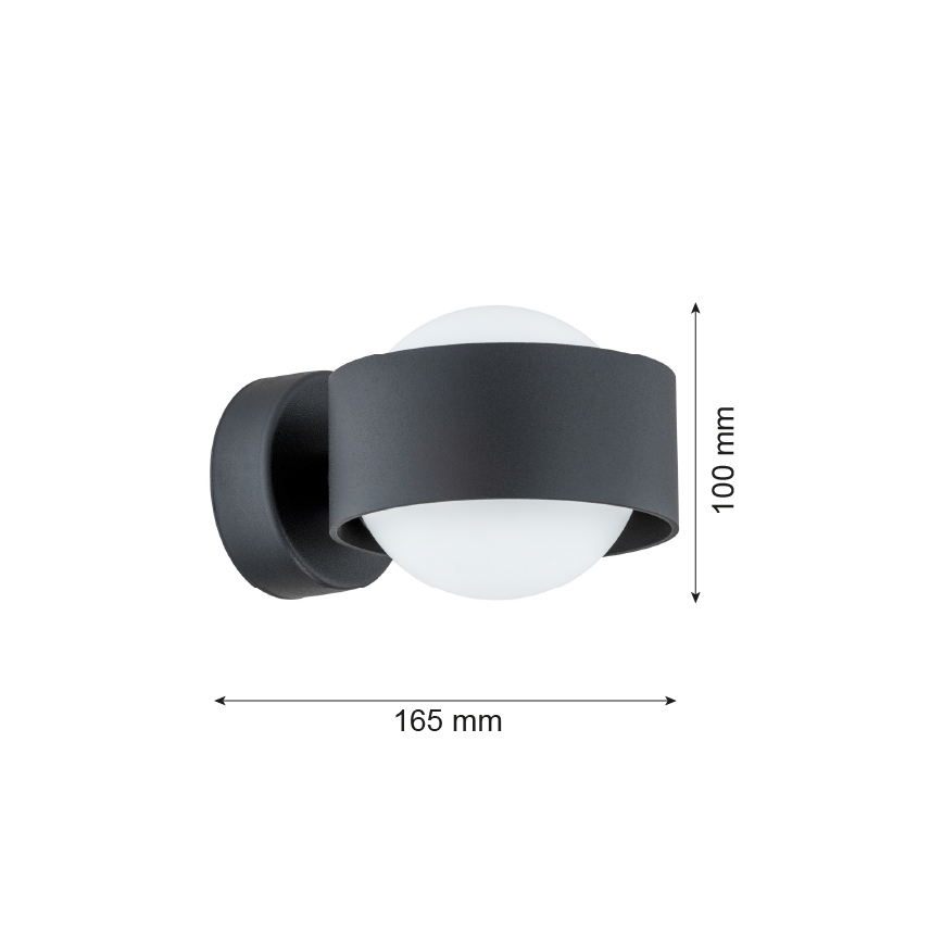 Argon 8059 - Nástenné svietidlo MASSIMO PLUS 1xG9/6W/230V čierna