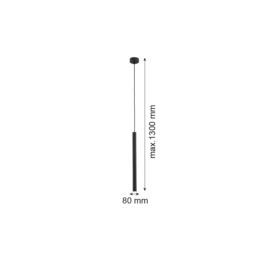 Argon 8067 - Luster na lanku ETNA 1xG9/6W/230V čierna